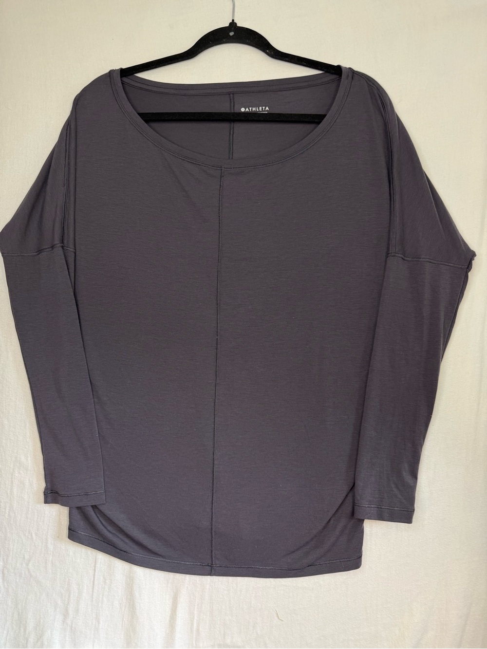 Athleta Dolman Sleeve Charcoal Gray Long-Sleeve Pullover Top Size Small